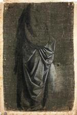 Leonardo da Vinci, „Studium draperii postaci stojącej”  (ok. 1469), farba na płótnie. fot. the barbara piasecka-johnson collection 
