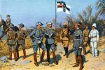 Oficerowie i żołnierze niemieckich oddziałów kolonialnych w Afryce, rys. Richard Knoetel 