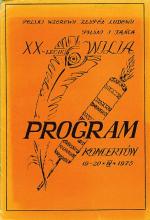  Program koncertów zespołu Wilia z 1975 r.