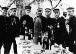 Japońscy oficerowie świętują kapitulację Port Artur