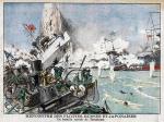 Bitwa pod Cuszimą – tonie japoński torpedowiec, ilustarcja z „Le Petit Journal” 