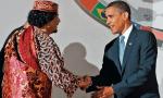 Muammar Kaddafi poczuł się dotknięty uwagami amerykańskiego ambasadora (na zdjęciu z prezydentem USA Barackiem Obamą)