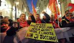 Protest związkowców Fiata w Turynie