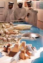 Makieta muzeów Guggenheim  i Luwru oraz pozostałej zabudowy wyspy Saadiyat w Abu Zabi