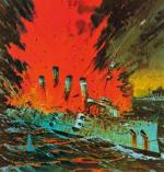 Bitwa pod Falklandami, 8 grudnia 1914 r., rys. Graham Coton