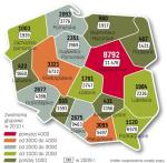 Najbardziej spadły zwolnienia na podkarpaciu