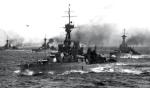 Brytyjskie okręty liniowe na morzu – na pierwszym planie HMS „Orion” 