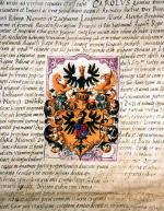 1. Herb Radziwiłłów na przywileju cesarza Ferdynanda I z 1547 r.  nadającym Mikołajowi Radzwiłłowi „Czarnemu” i jego potomkom tytuł książęcy