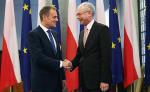 Premier Polski Donald Tusk i przewodniczący  Rady Europejskiej Herman Van Rompuy