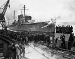 HMS „Exeter” wpływa do Plymouth, 15 lutego 1940 r