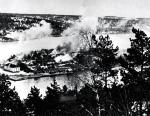 Norweska twierdza Oscarsborg w Oslofiordzie po niemieckim nalocie, 9 kwietnia 1940 r. 