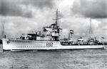 Brytyjski niszczyciel HMS „Glowworm”, który zatonął przy próbie staranowania „Admirala Hippera”, 8 kwietnia 1940 r. 