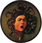 „Głowa Meduzy” (1595 – 1596), olej na płótnie na desce