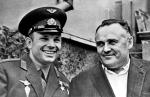 Jurij Gagarin i  konstruktor Siergiej Korolow