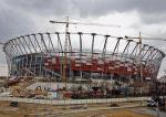 Chętnych do pracy na stadionach będzie rekrutować UEFA.  Na zdjęciu Stadion Narodowy w Warszawie