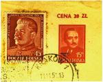 Stalin i Bierut  na znaczkach  Poczty Polskiej 