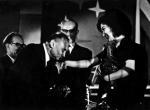 Stefan Kisielewski  i Ewa Demarczyk podczas  I festiwalu piosenki  w Opolu. 1963 r. (fot. Marek Karewicz)