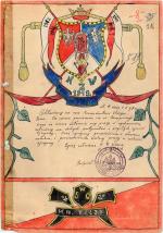 Dyplom wręczony  przez podkomendnych Witoldowi Boruckiemu „Babiniczowi”  w Nowy Rok 1949
