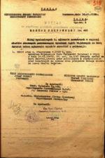 Dokument GZ  Informacji Wojskowej uprawniający por.  Gębala do dokonania aresztowania  Adama Dedjo 
