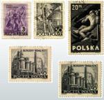Seria znaczków  pocztowych  propagujących  przyjętą w 1952 roku Konstytucję PRL,  elektryfikację wsi,  górnictwo oraz  budowę Nowej Huty