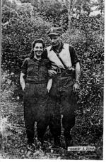 Józef Kuraś „Ogień”  z żoną Czesławą  z d. Polaczyk  (lato 1946, Gorce)