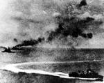 Brytyjskie okręty po pierwszym ataku japońskich samolotów, 10 grudnia 1941 r. 