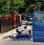 Policja użyła robota do wywożenia niebezpiecznych ładunków