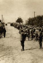 Kolumna jeńców bolszewickich na drodze z Radzymina  do Warszawy latem 1920 r.