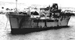 Uszkodzony brytyjski okręt desantowy „Sir Tristram”, 1982 r. 