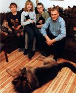 Donald Tusk z rodziną i zwierzakami, 2000 rok