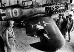 Uszkodzony niemiecki messerschmitt Me 109 po powrocie znad Malty