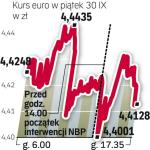 Kurs euro do złotego w piątek 