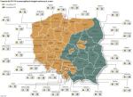 Północno-zachodnia Polska popiera PO, PiS zwycięża w południowo-wschodniej części kraju
