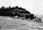 Płonący wrak „Cap Arcona”, 3 maja 1945 r. 