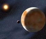 Eris wraz  z małym księżycem Dysnomią  są najbardziej odległymi  od Słońca obiektami naszego układu planetarnego 