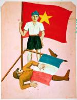 Plakat Viet Minhu triumfującego nad Francuzami, 1946 r. 