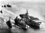Okręty amerykańskiej VII Floty w Cieśninie Tajwańskiej, styczeń 1955 r.