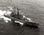 Krążownik USS „Truxtun” (CGN-35), fot. z 1970 r. Okręt miał płynąć na pomoc uprowadzonemu USS „Pueblo” 