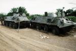 Porzucone transportery BTR-60 oddziałów kubańskich na Grenadzie 
