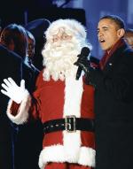 Barack Obama śpiewał kolędy  ze Świętym Mikołajem