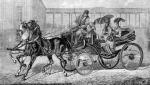  Szykowny pojazd z obrazu Canaletta  – dwukonna  kareta berlina na Krakowskim Przedmieściu.  A po stu latach (około 1870 r.) zostało już tylko tyle  – warszawska dorożka  z mniejszymi przednimi kołami i błotnikami ponad nimi 