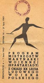 Program Spartakiady Marynarki Wojennej z 1963 r. (archiwum krzysztofa rosińskiego)