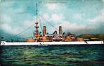 Pancernik USS „Oregon” napotkany przez Slocuma u wybrzeży Brazylii w maju 1898 r