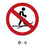 Zakaz podchodzenia na nartach