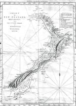Mapa Nowej Zelandii sporządzona przez Cooka, 1770 r. 