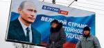 Po czterech latach na fotelu premiera Władimir Putin chce być znowu prezydentem. Na zdjęciu billboard z hasłem „Wielki kraj – godna przyszłość” 