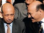 Prezes banku Goldman Sachs Lloyd Blankfein  (z lewej)  i szef rady dyrektorów Gary Cohn 