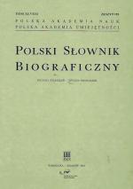 Polski słownik biograficzny, zeszyt 196 Instytut Historii im. Tadeusza Manteuffla PAN, Kraków 2012