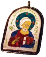 Święty Mikołaj, Mandylion, święta  Nino... Pokryte emalią medaliony powstały w pracowni sierocińca