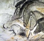W jaskini Chauveta zachowały się wizerunki  477 zwierząt  i 92 obrysy dłoni